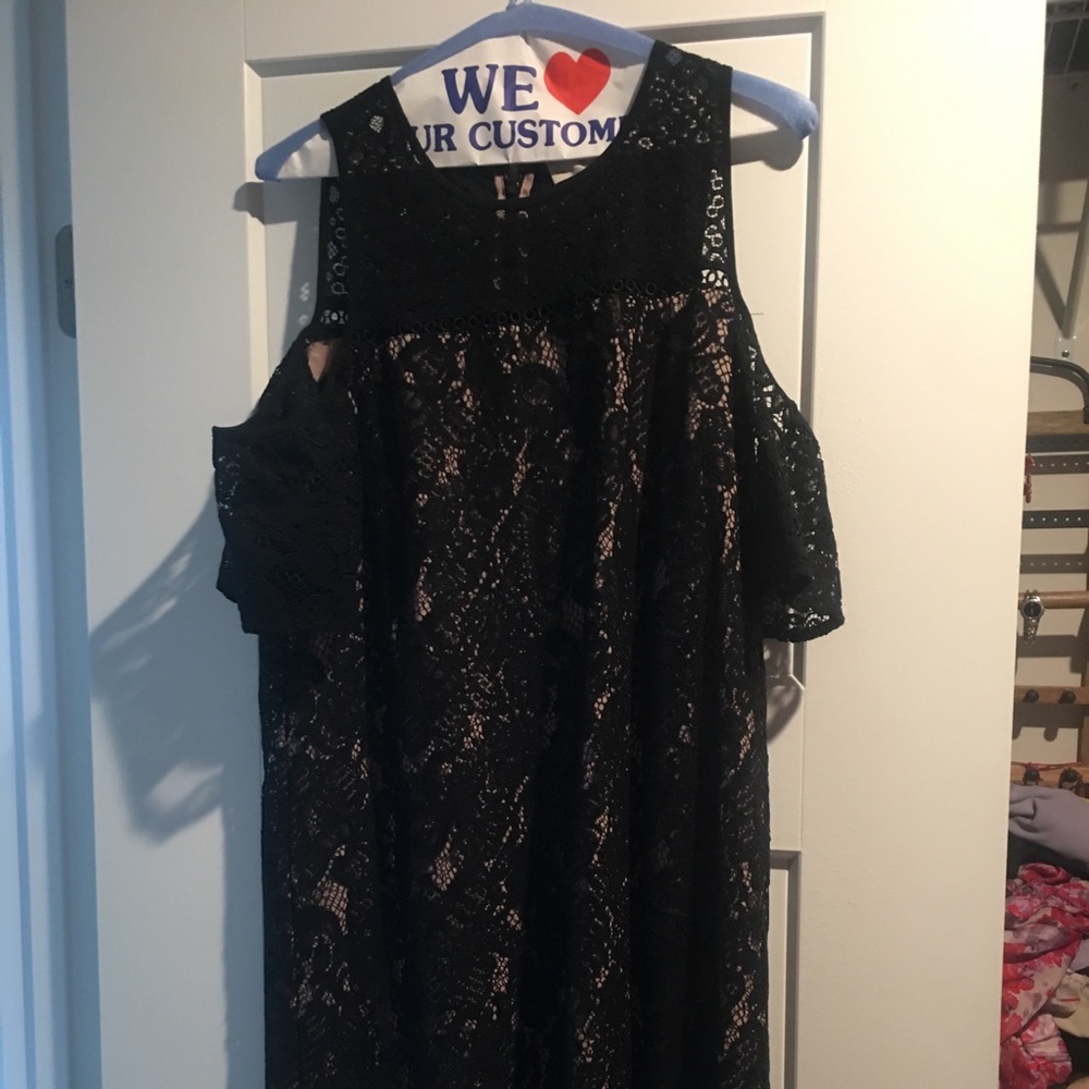 Loft Lace Cold-Shoulder Dress Size 8